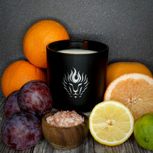 Load image into Gallery viewer, The Lion's Den Candle Company Black Sea 100% Soy Candles and Refills White and Gold Black and Silver