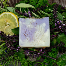 Load image into Gallery viewer, Lavender Soap Artisan Handmade Soap with Lavender Seeds and Lemon