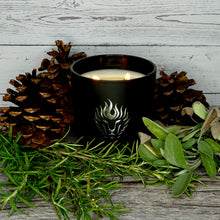 Load image into Gallery viewer, The Lion's Den Candle Company Rosemary Pine 100% Soy Candles and Refills White and Gold Black and Silver