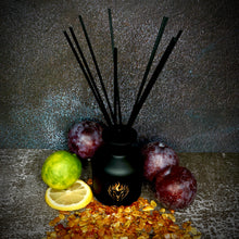 Load image into Gallery viewer, The Lion's Den Candle Company 5 oz Reed Diffuser and Refills White and Gold Black and Silver Midnight