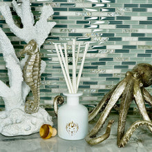 Load image into Gallery viewer, White & Gold Reed Diffuser The Lion’s Den Candle Company