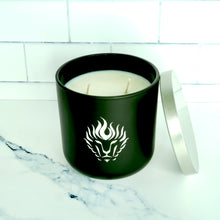 Load image into Gallery viewer, The Lion's Den Candle Company Black Sea 100% Soy Candles and Refills White and Gold Black and Silver