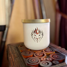 Load image into Gallery viewer, The Lion's Den Candle Company Subscribe and Save 100% Soy Candles Every Month 12 oz White and Gold