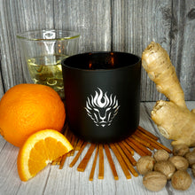 Load image into Gallery viewer, The Lion's Den Candle Company Serenity 100% Soy Candles and Refills White and Gold Black and Silver