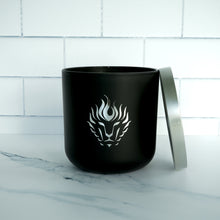 Load image into Gallery viewer, The Lion's Den Candle Company Peppermint Mocha 100% Soy Candles and Refills White and Gold Black and Silver