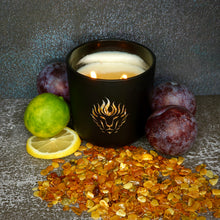 Load image into Gallery viewer, The Lion's Den Candle Company Midnight 100% Soy Candles and Refills White and Gold Black and Silver