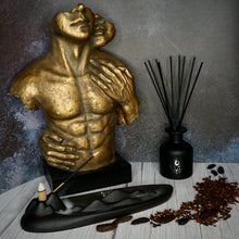 Load image into Gallery viewer, The Lion's Den Candle Company 5 oz Reed Diffuser and Refills White and Gold Black and Silver Namaste