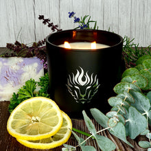 Load image into Gallery viewer, The Lion's Den Candle Company Lavender 100% Soy Candles and Refills White and Gold Black and Silver