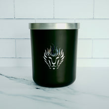 Load image into Gallery viewer, The Lion's Den Candle Company Mimosa 100% Soy Candles and Refills White and Gold Black and Silver