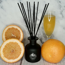 Load image into Gallery viewer, Sparkling Grapefruit 5 oz Reed Diffuser The Lion’s Den Candle CompanyThe Lion's Den Candle Company 5 oz Reed Diffuser and Refills White and Gold Black and Silver Sparkling Grapefruit