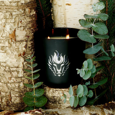 The Lion's Den Candle Company White Birch 100% Soy Candles and Refills White and Gold Black and Silver