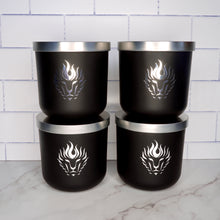 Load image into Gallery viewer, The Lion's Den Candle Company Subscribe and Save 100% Soy Candles Every Month 12 oz Black and Silver