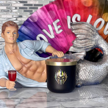 Load image into Gallery viewer,    The Lion’s Den Candle Company’s 100% Soy 12 oz Double Wick Pride Candle Sparkling Grapefruit
