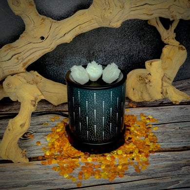 The Lion's Den Candle Company 100% Soy and Refills Hand Made White and Gold Black and Silver Wax Melts Driftwood