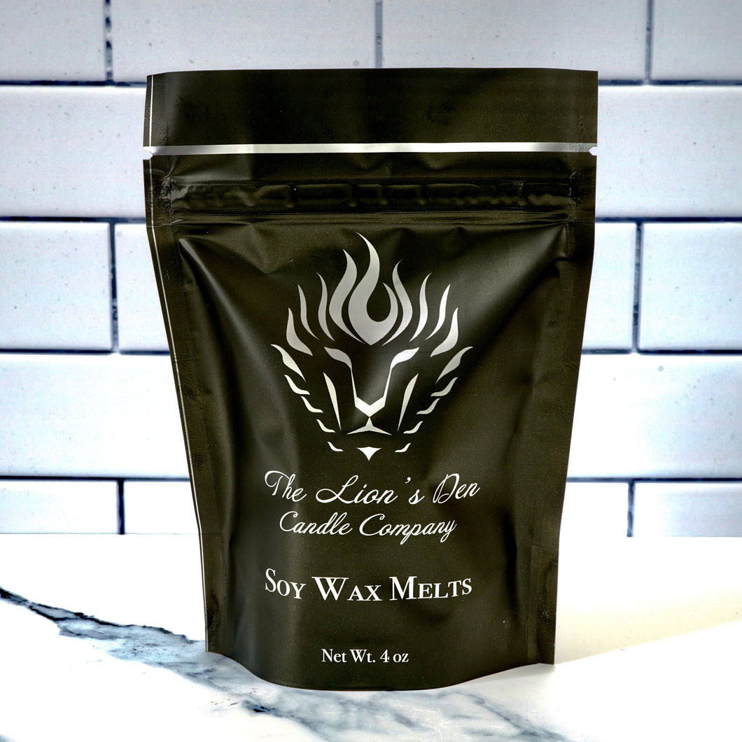 The Lion's Den Candle Company 100% Soy and Refills Hand Made White and Gold Black and Silver Wax Melts Salt Air