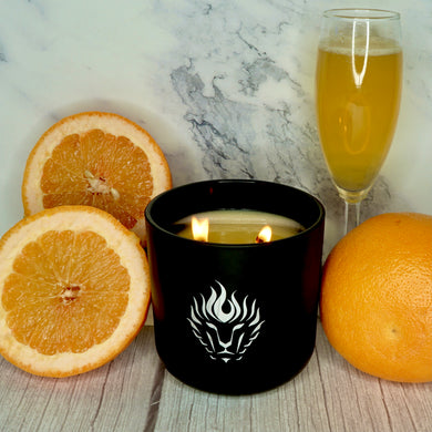 The Lion's Den Candle Company Sparkling Grapefruit 100% Soy Candles and Refills White and Gold Black and Silver