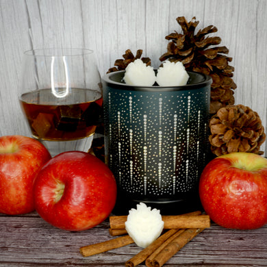 The Lion's Den Candle Company Apples and Maple Bourbon 100% Soy Wax Melts White and Gold Black and Silver
