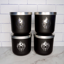 Load image into Gallery viewer, The Lion&#39;s Den Candle Company Subscribe and Save 100% Soy Candles Every Month 12 oz Black and Silver
